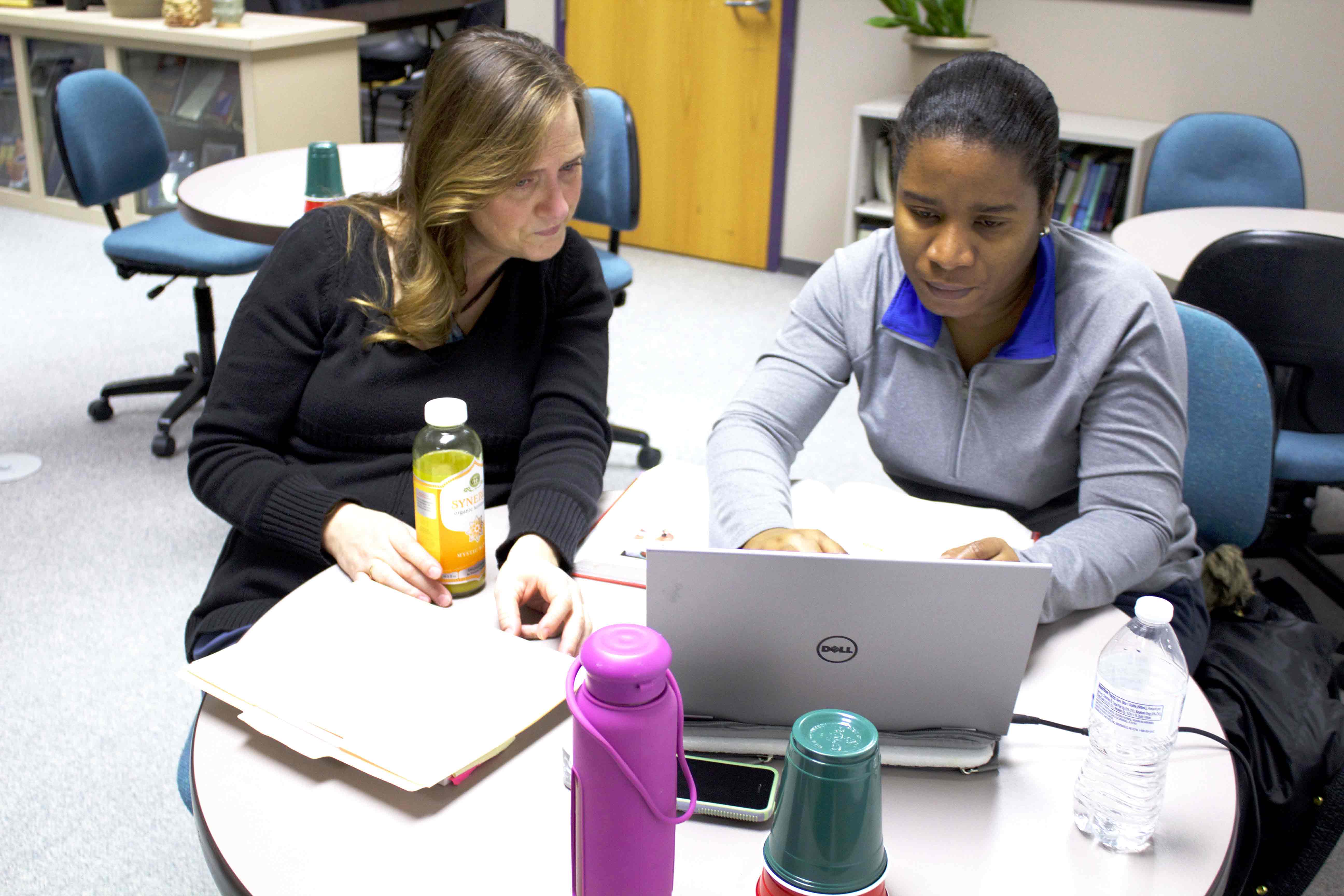 Students studying