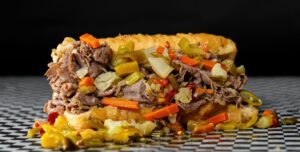 an Italian beef sandwich