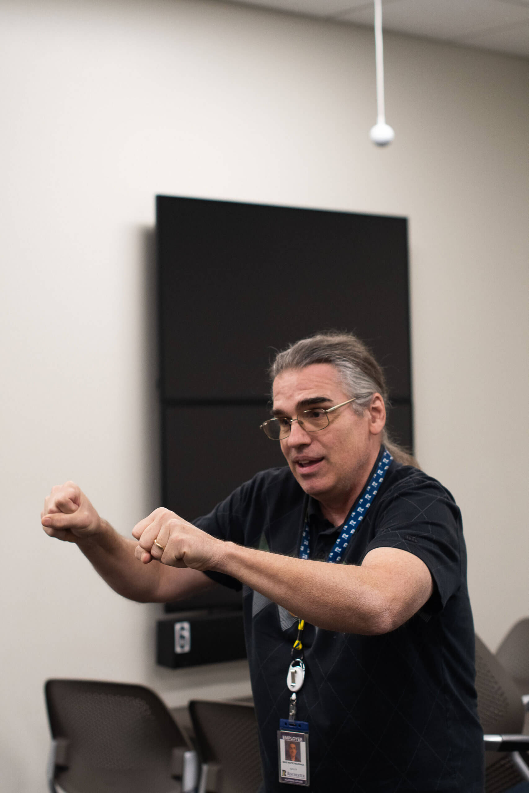 RCTC instructor teaching in a classroom