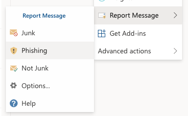 IT-Phishing-Report-Msg-Options