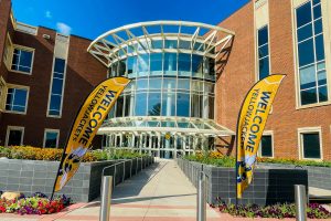 The entrance to RCTC's Atrium Building