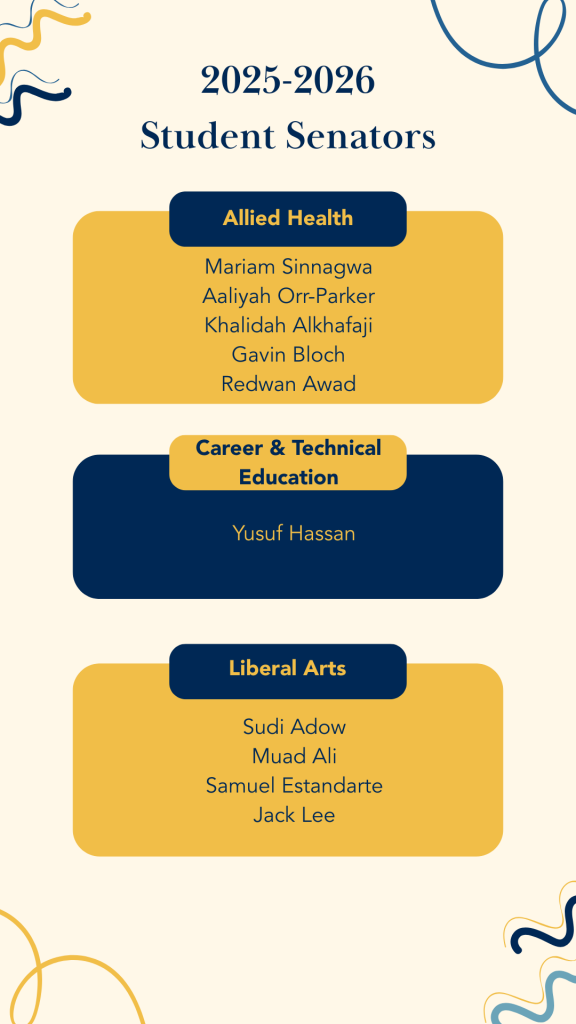 List of the names of our 2025-2026 Student Senators